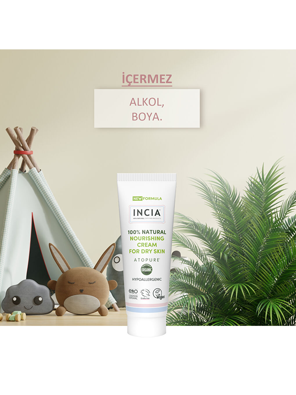 %100 Doğal Atopiğe Eğilimli Ciltler İçin Jel Krem Çok Kuru Ciltler İçin Yalancı İğde Yağı 60 ml-3