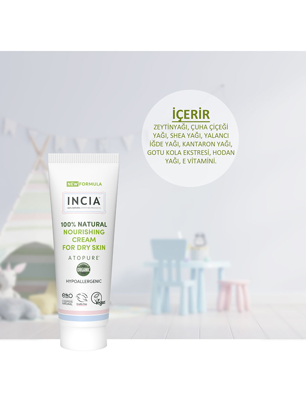 %100 Doğal Atopiğe Eğilimli Ciltler İçin Jel Krem Çok Kuru Ciltler İçin Yalancı İğde Yağı 60 ml-4