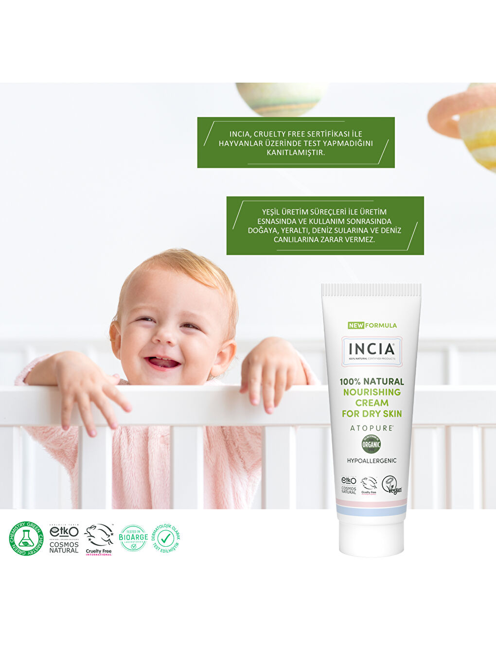 %100 Doğal Atopiğe Eğilimli Ciltler İçin Jel Krem Çok Kuru Ciltler İçin Yalancı İğde Yağı 60 ml-7