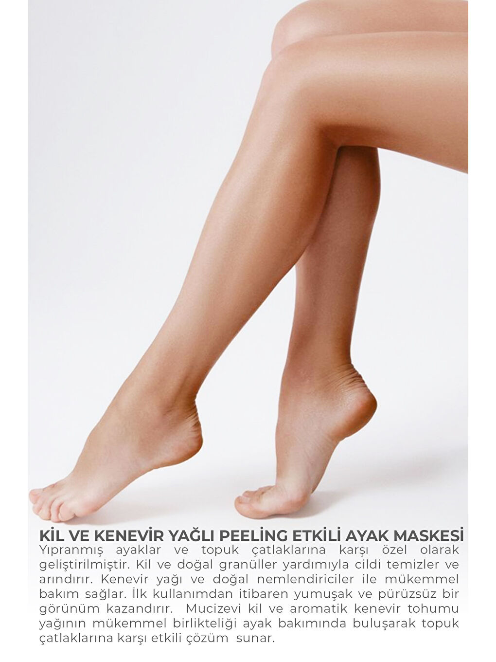Kil ve Kenevir Yağlı Peeling Etkili Ayak Maskesi 35 ml-2