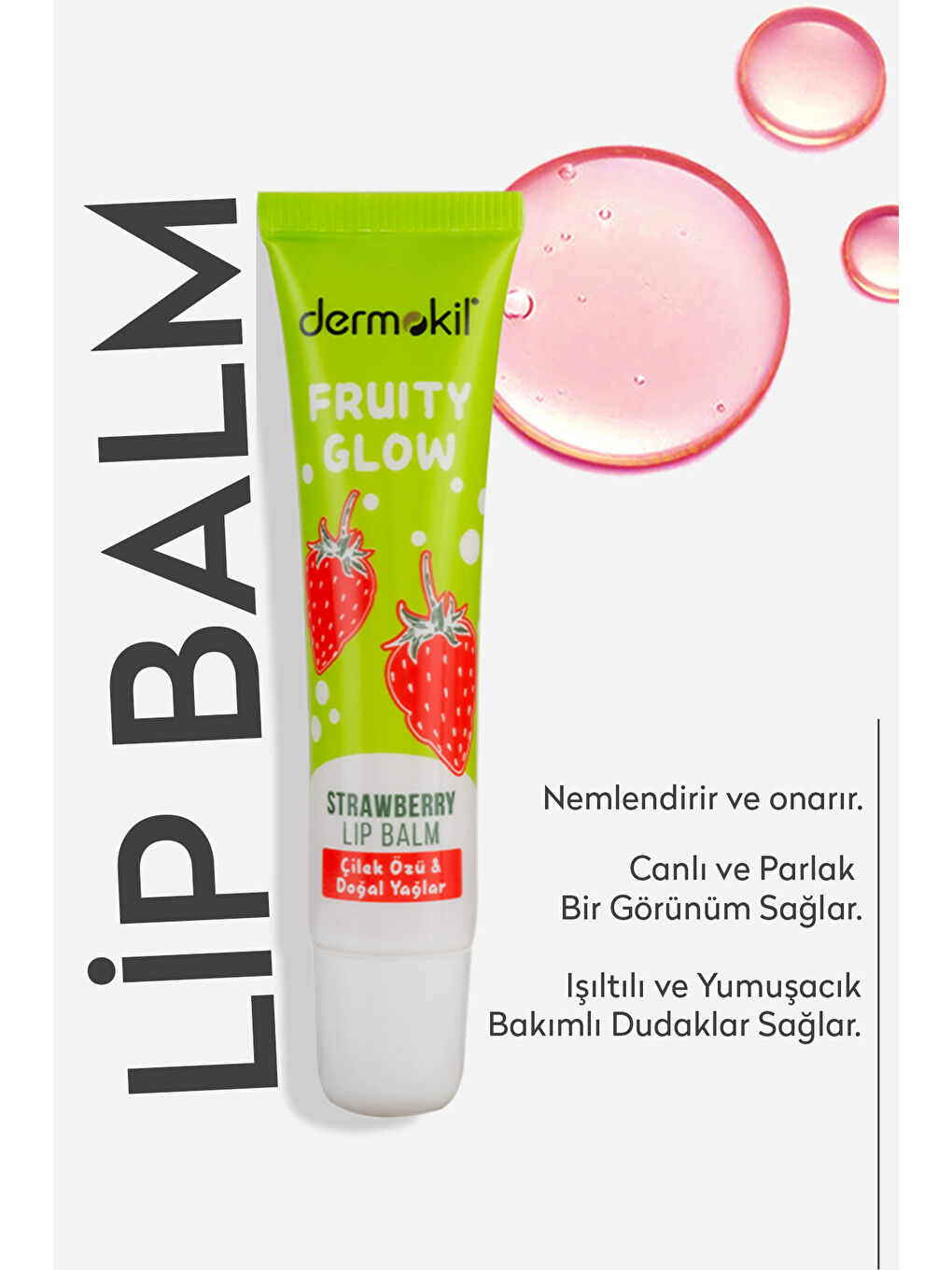 Fruıty Glow Çilek Lip Balm 15 ml-3