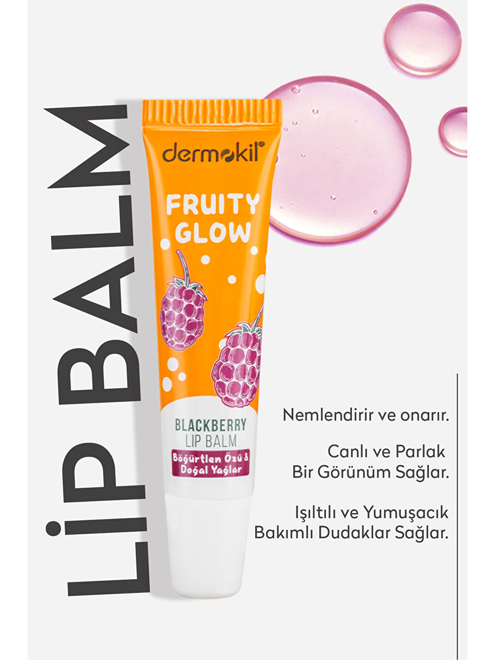 Böğürtlen Özü ve Doğal Yağlar Lip Balm 15 ml-3