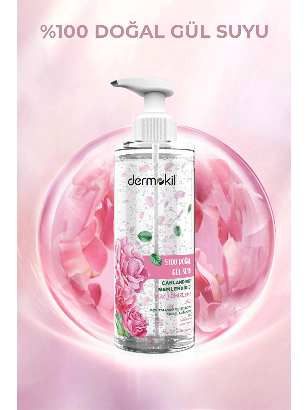 %100 Doğal Gül Suyu Canlandırıcı Tazeleyici Yüz Spreyi-1