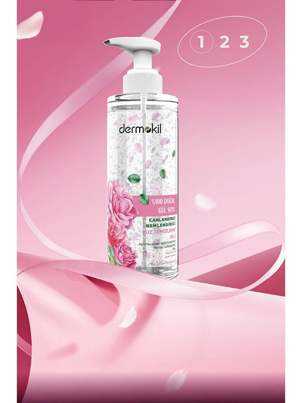 %100 Doğal Gül Suyu Canlandırıcı Tazeleyici Yüz Spreyi-2