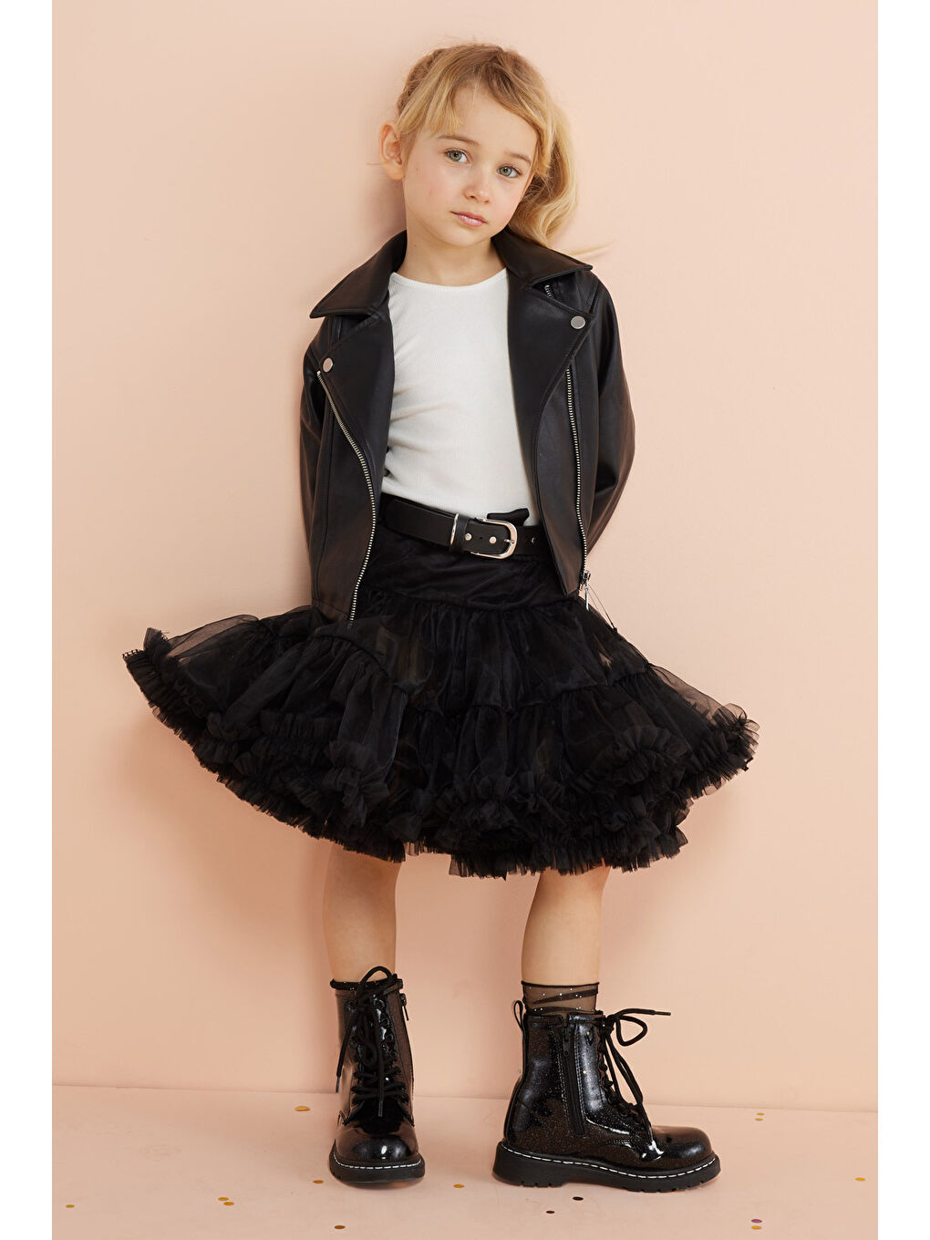 Siyah  Kız Çocuk Tütü Etek - Bonita-1
