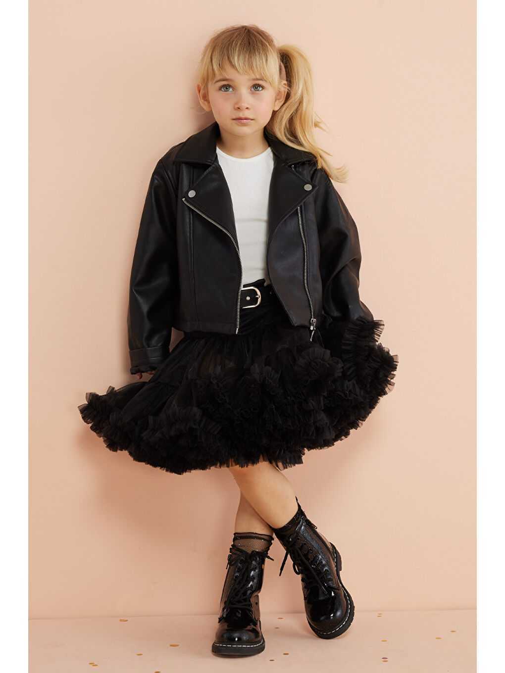 Siyah  Kız Çocuk Tütü Etek - Bonita-2