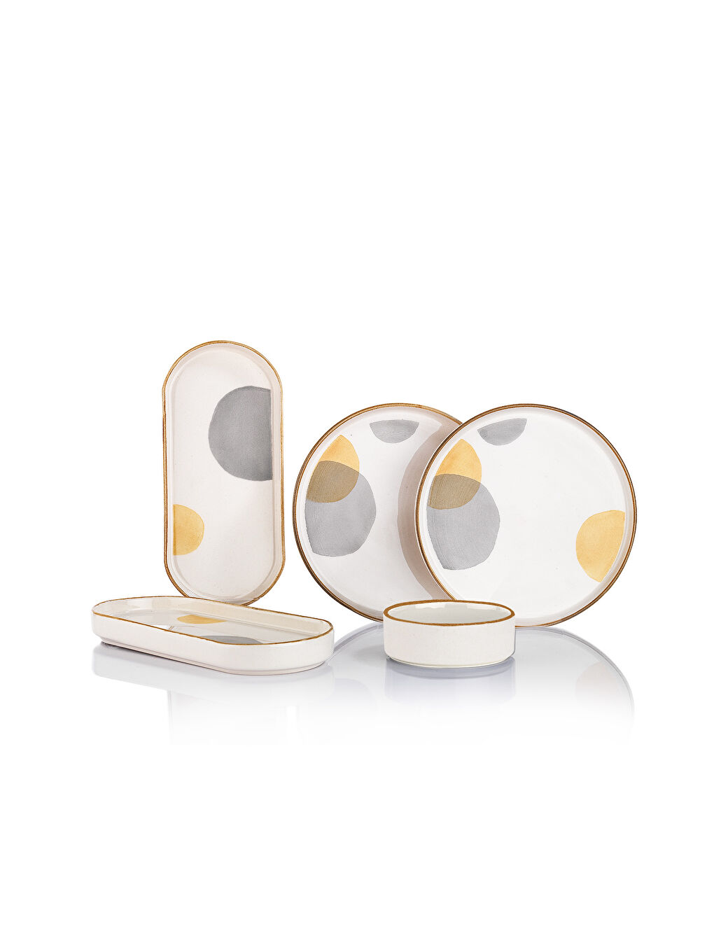 Sunny 4 Kişilik Kahvaltı Takımı 10 Parça-Gri-3