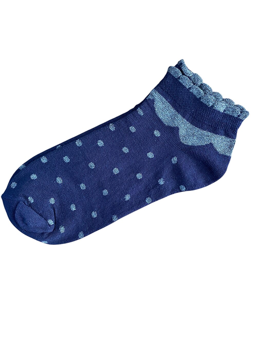 Siyah 12'li Karışık Puantiyeli Pamuklu Patik Çorap-2