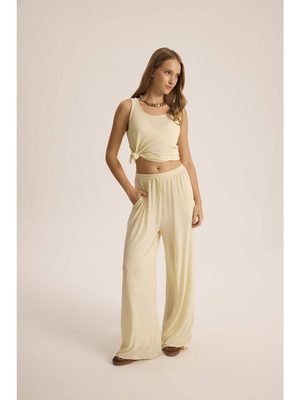 Raina Sarı Kimono Basic Üçlü Takım-3