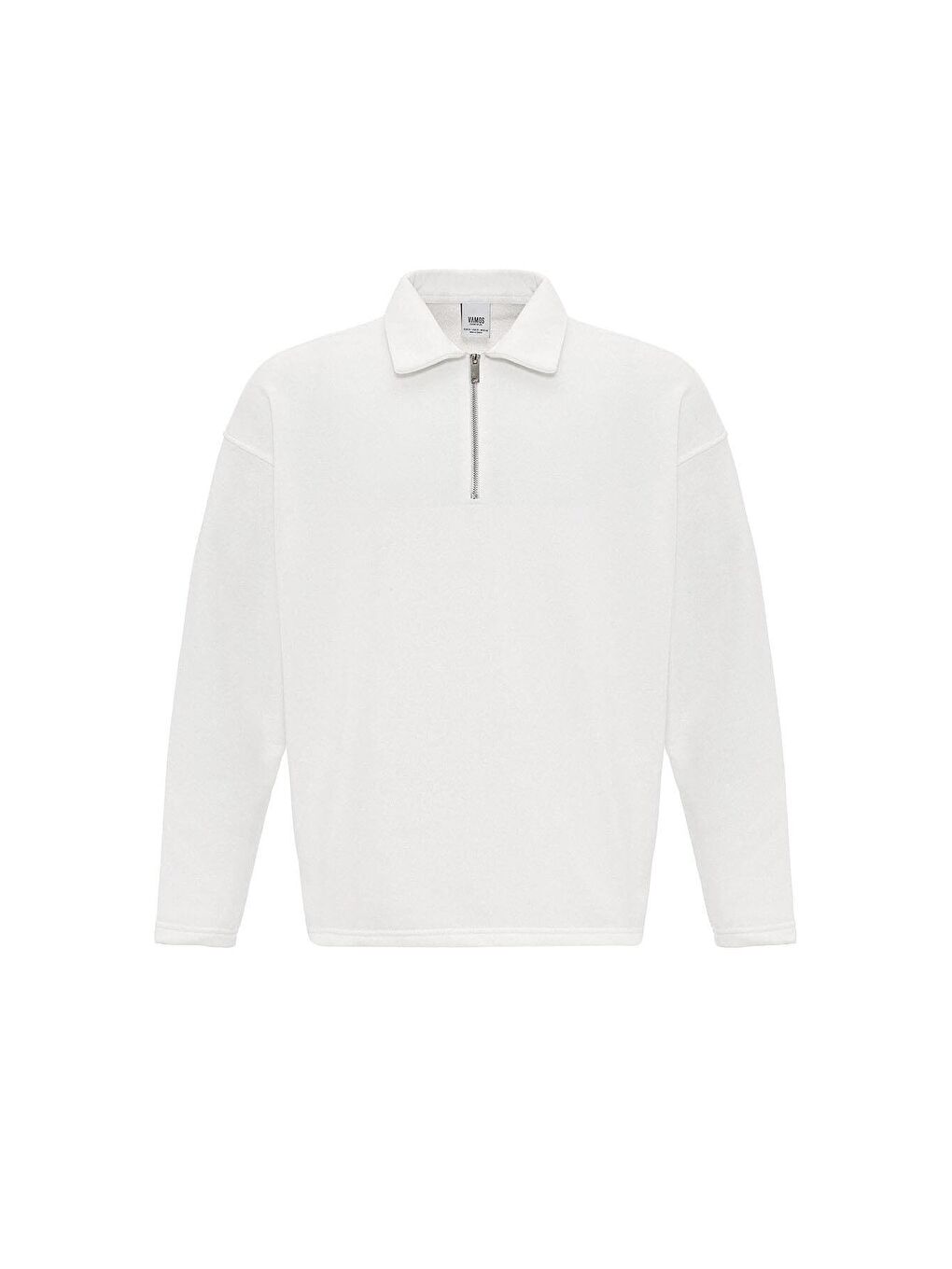 Ekru Basic Polo Yaka Fermuar Detaylı Erkek Eşofman Altı-1