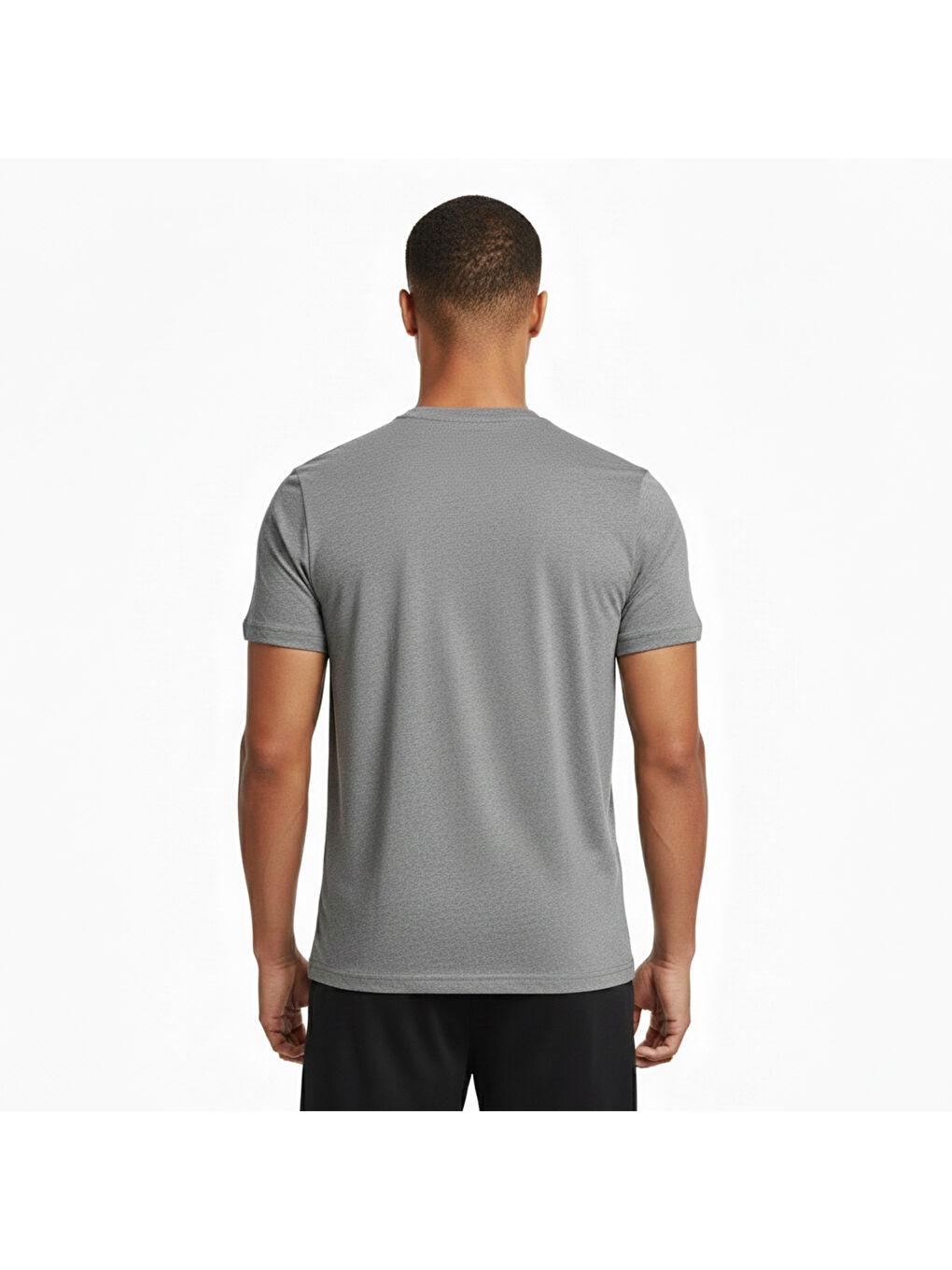 Timon Erkek Gri Bisiklet Yaka Tişört-1