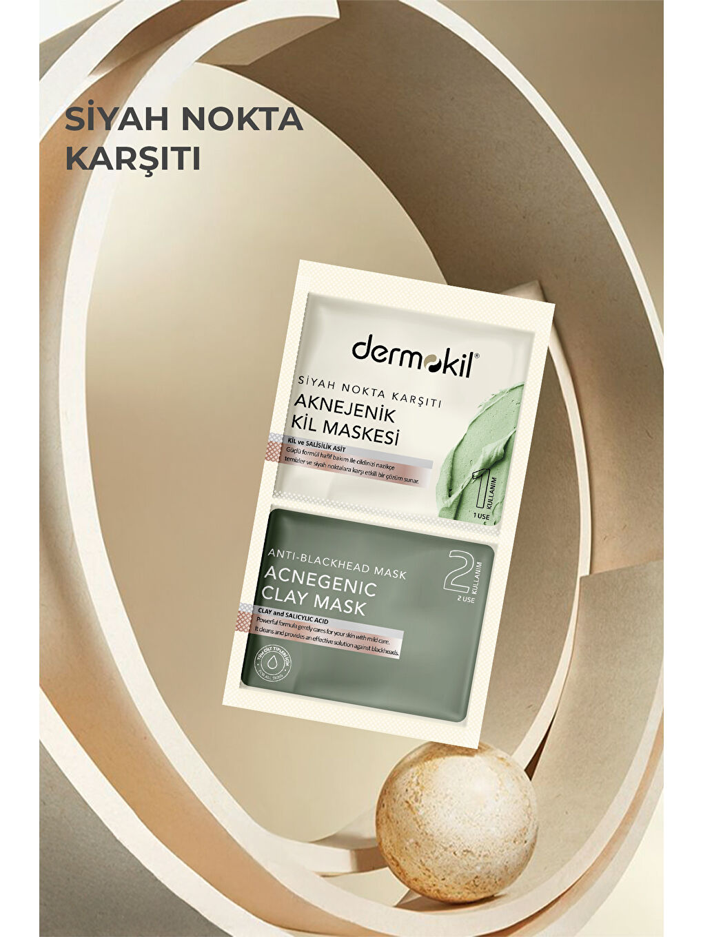 DERMOKIL Siyah Nokta Karşıtı Kil Maske 2* 7.5 ml - 1
