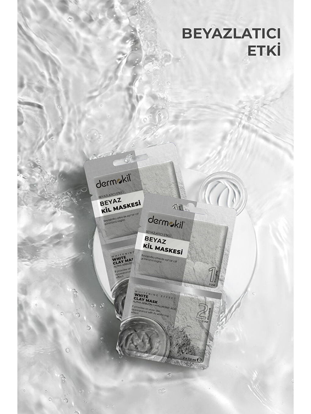 DERMOKIL Beyazlatıcı Etkili Beyaz Kil Maskesi 15ml - 2