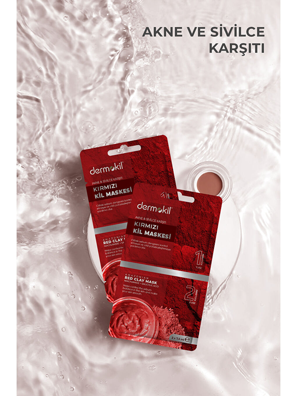 Akne ve Sivilce Karşıtı Kırmızı Kil Maskesi 15 ml-1