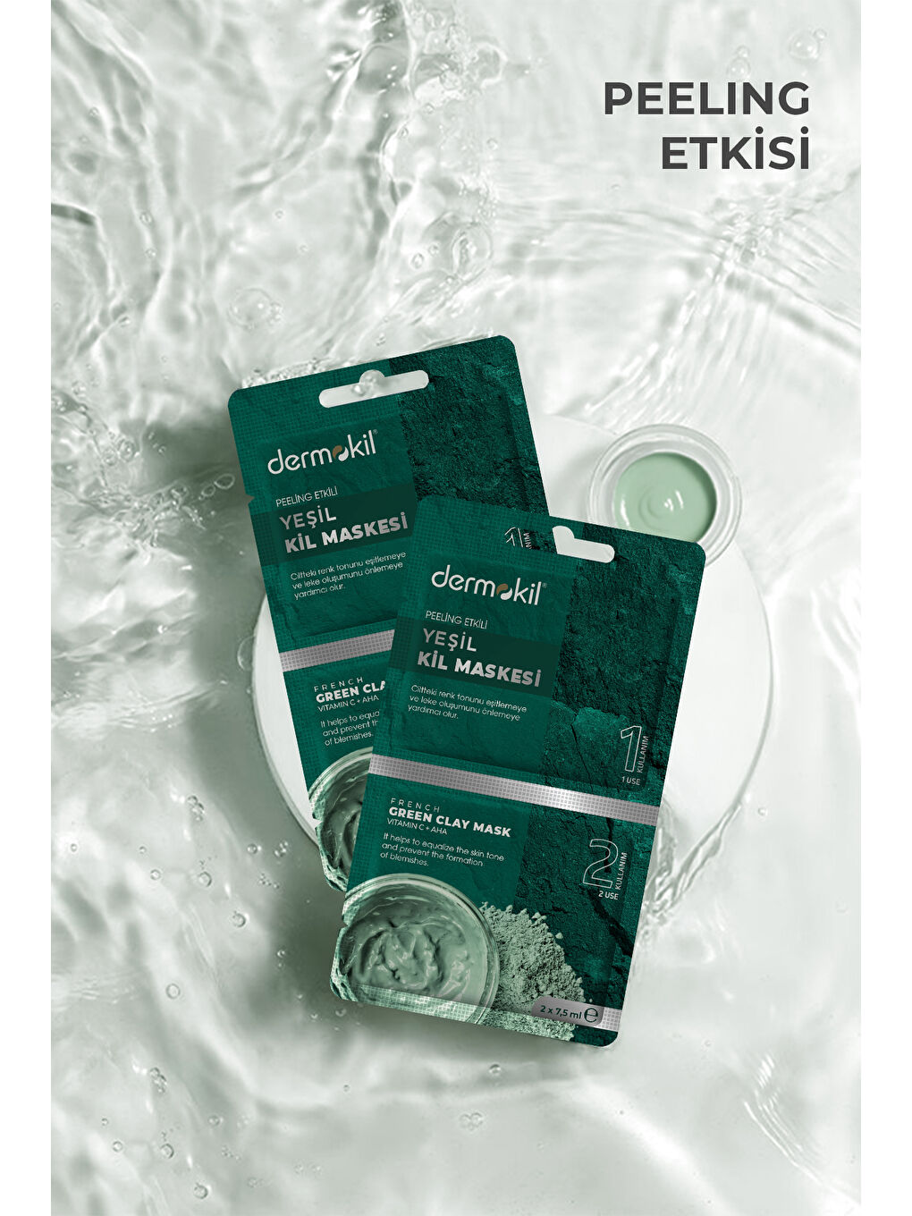 Peeling Etkili Yeşil Kil Maske 15ml-1