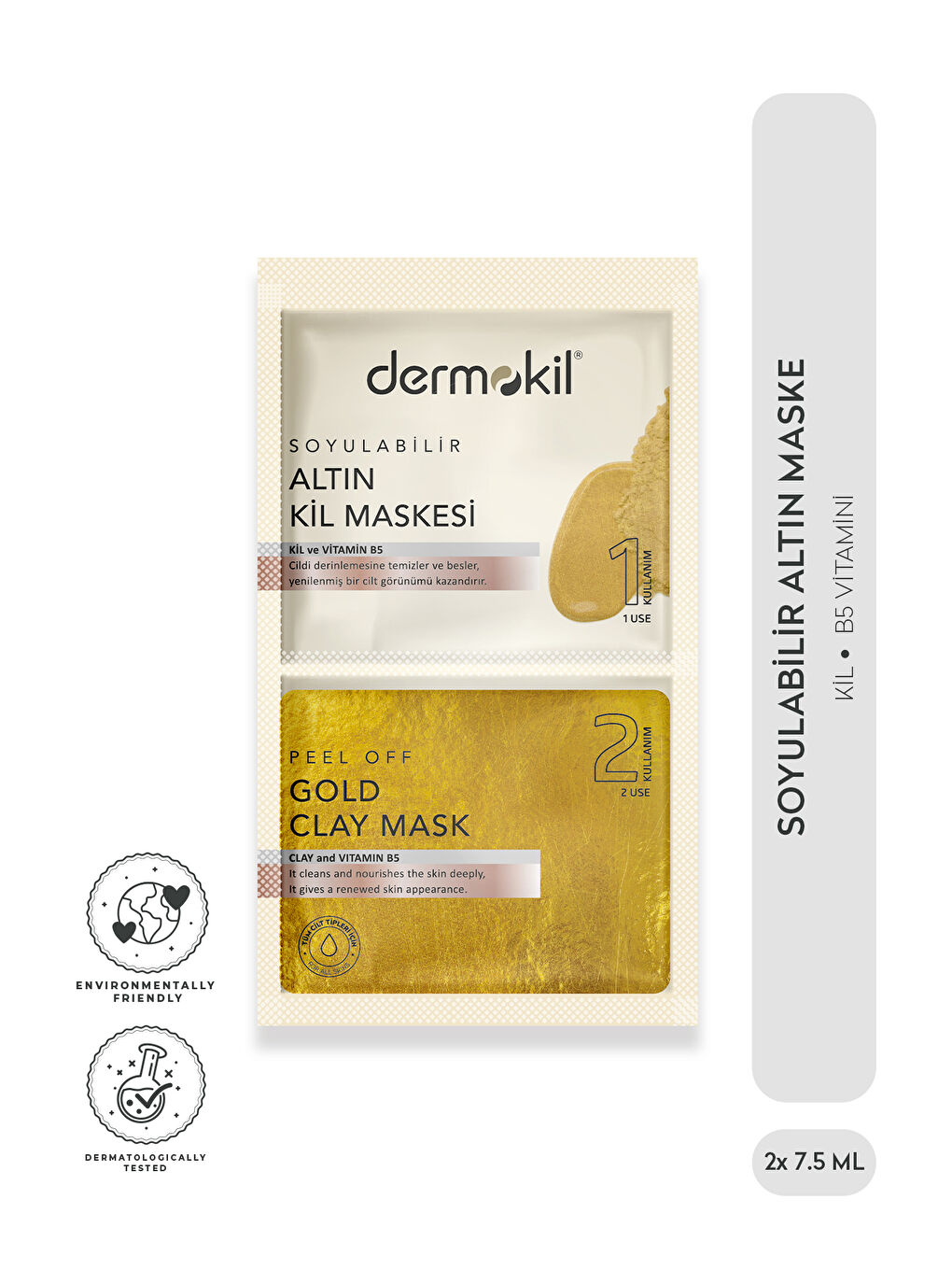 Soyulabilir Altın Maske 2* 7.5 ml