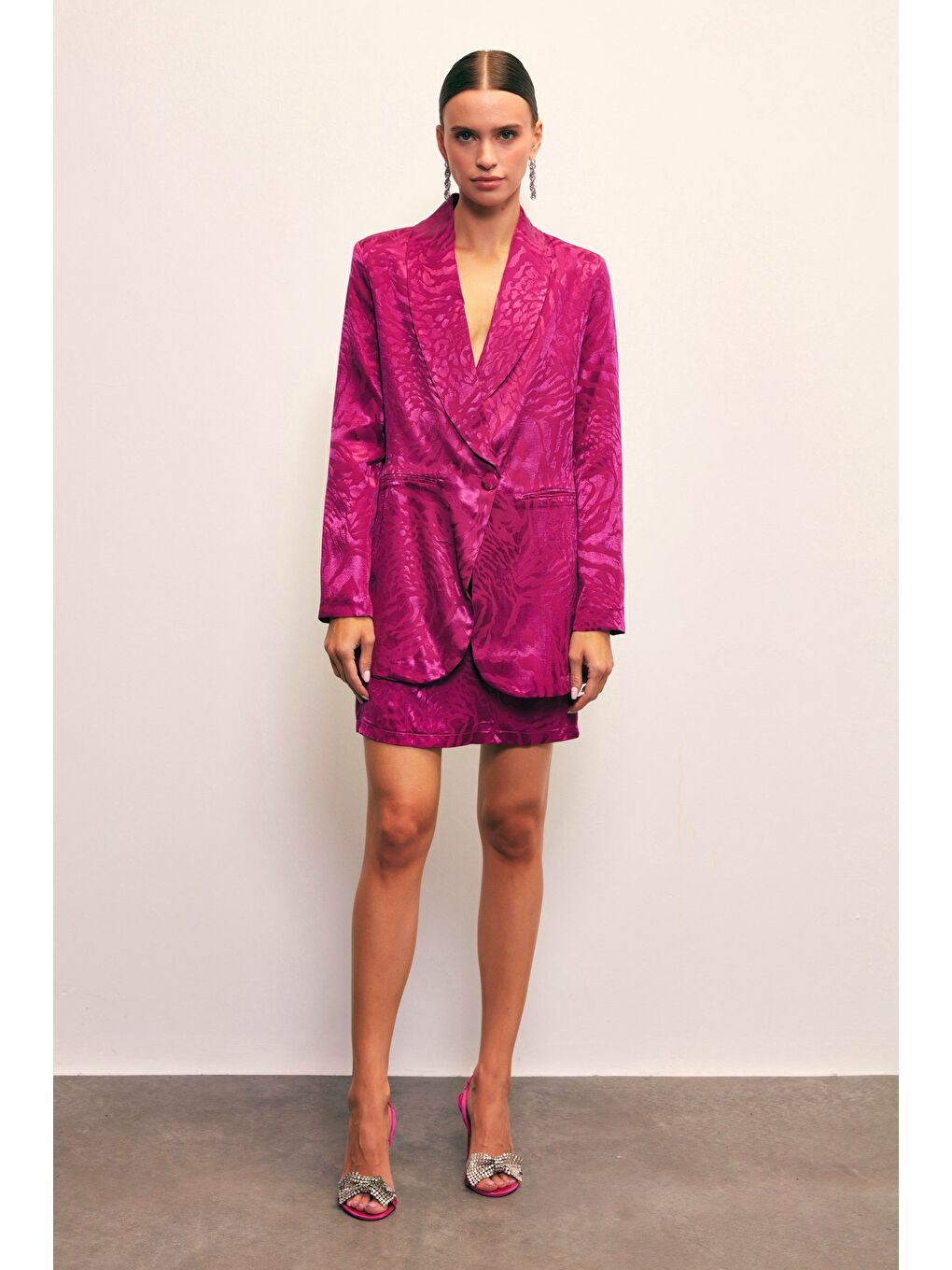 Jakarlı Çan Etek - Fuşya-1