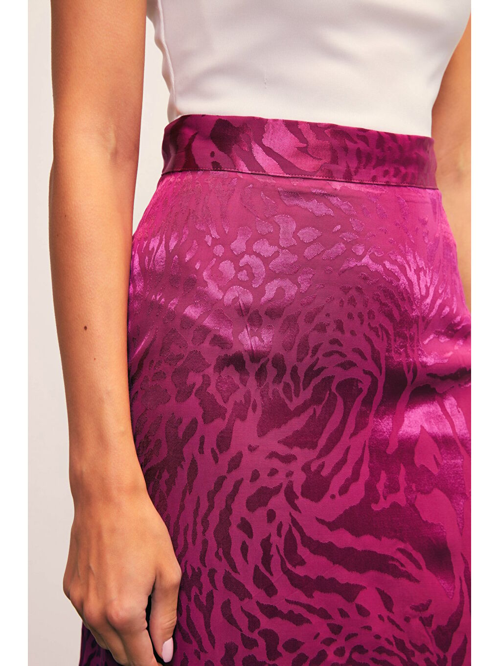 Jakarlı Çan Etek - Fuşya-4