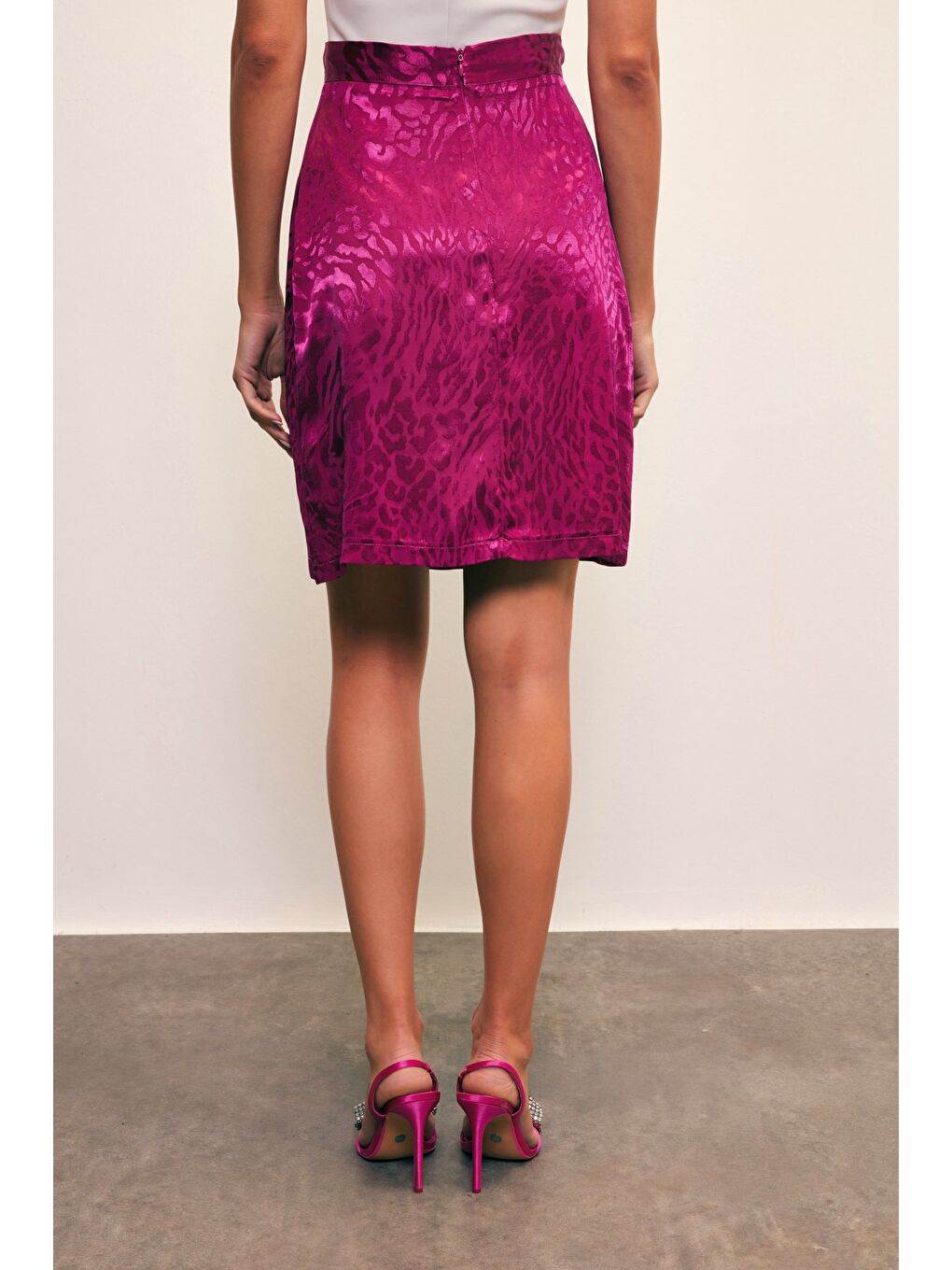 Jakarlı Çan Etek - Fuşya-5