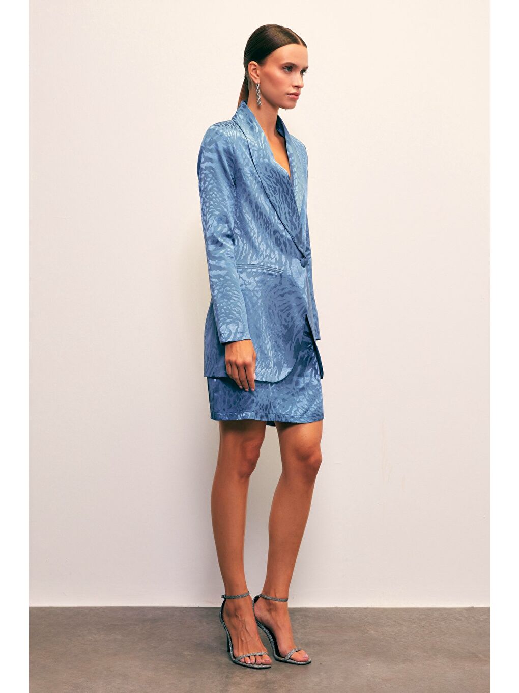 Jakarlı Çan Etek - İndigo