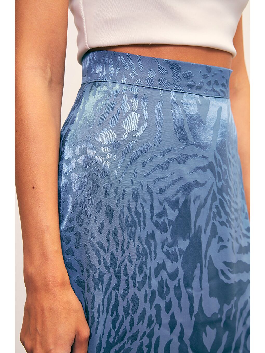 Jakarlı Çan Etek - İndigo-4