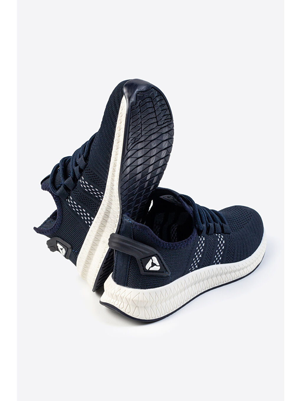 Lacivert Yuvarlak Burunlu Bağcıklı Erkek Spor Ayakkabı-3