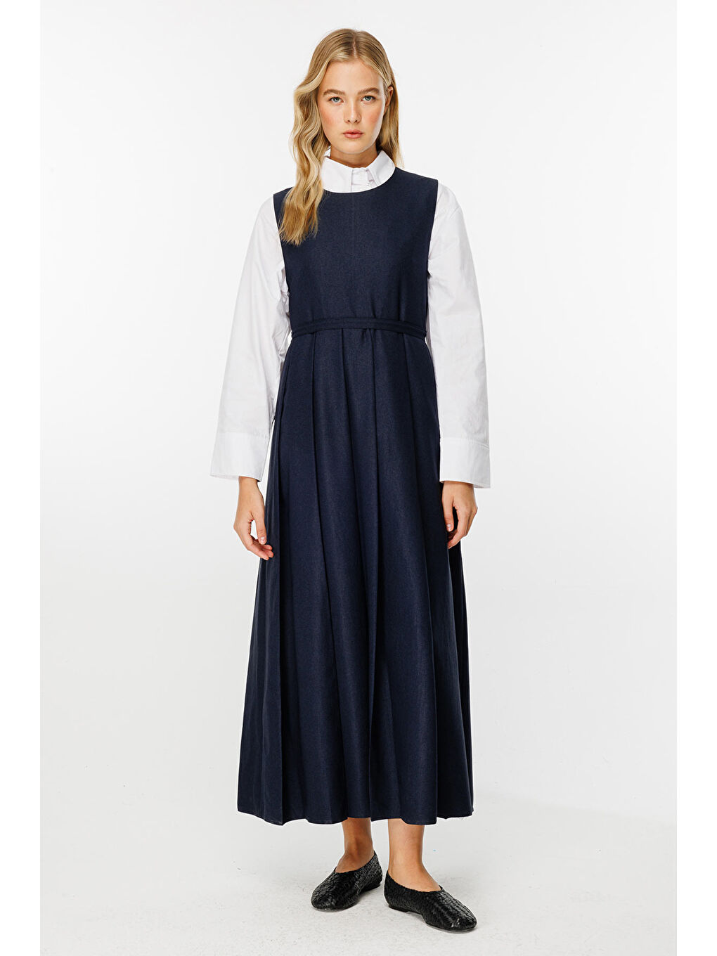 Premıum Pileli Lacivert Jile-2