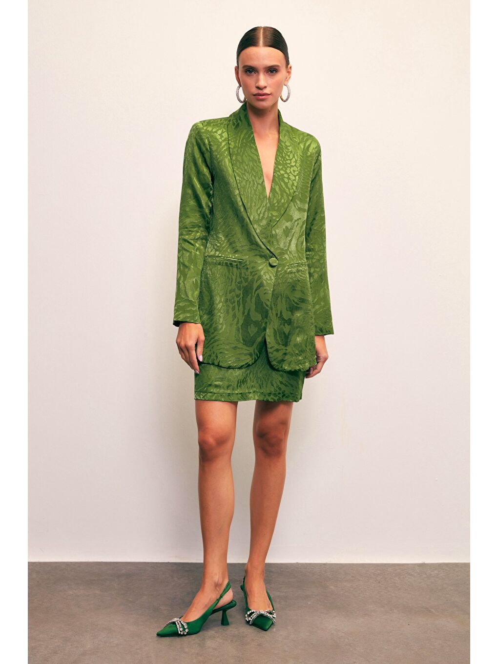 Jakarlı Çan Etek - Yeşil-2