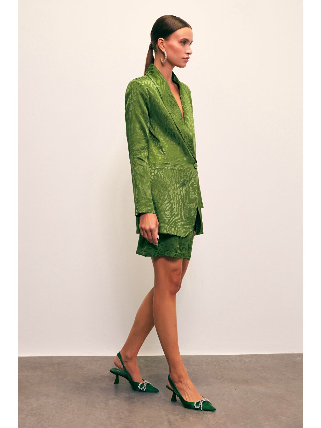 Jakarlı Çan Etek - Yeşil-3