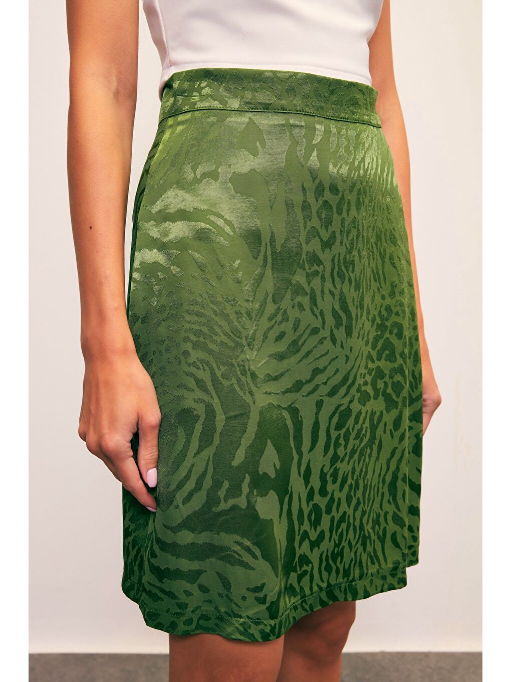 Jakarlı Çan Etek - Yeşil-4