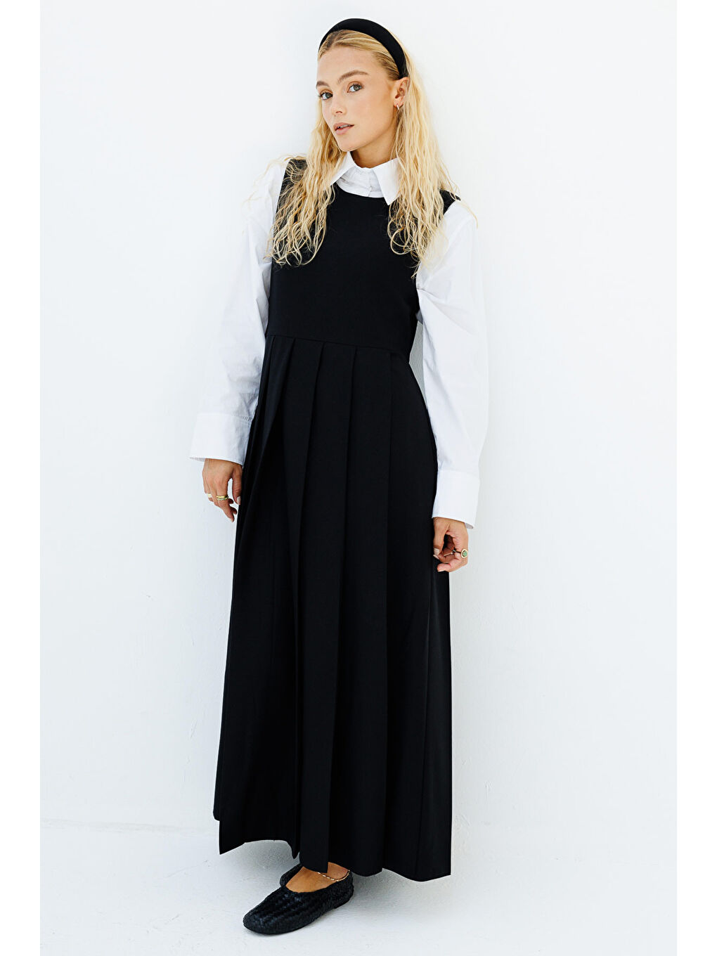 Premıum Pileli Siyah Jile