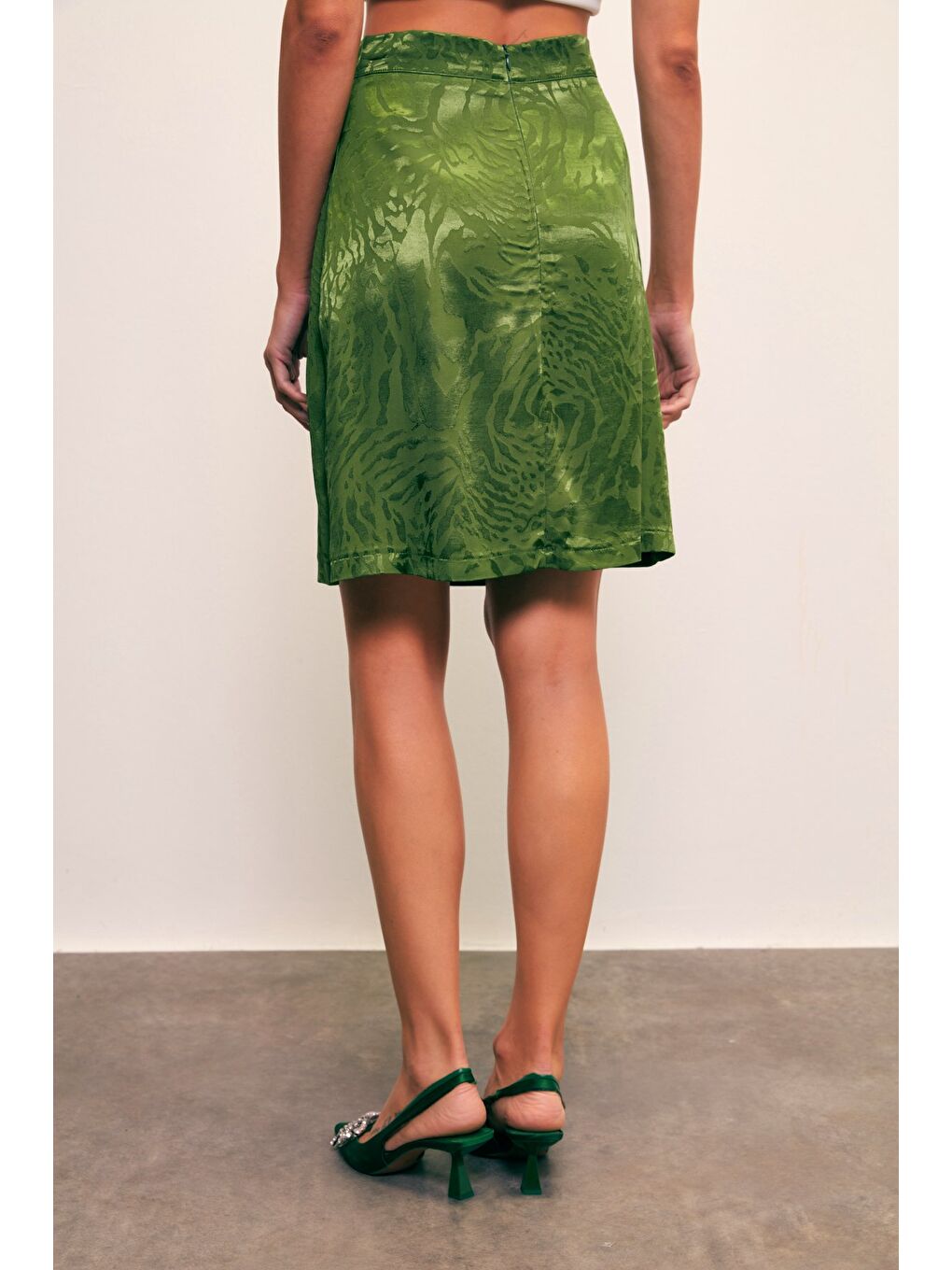 Jakarlı Çan Etek - Yeşil-5