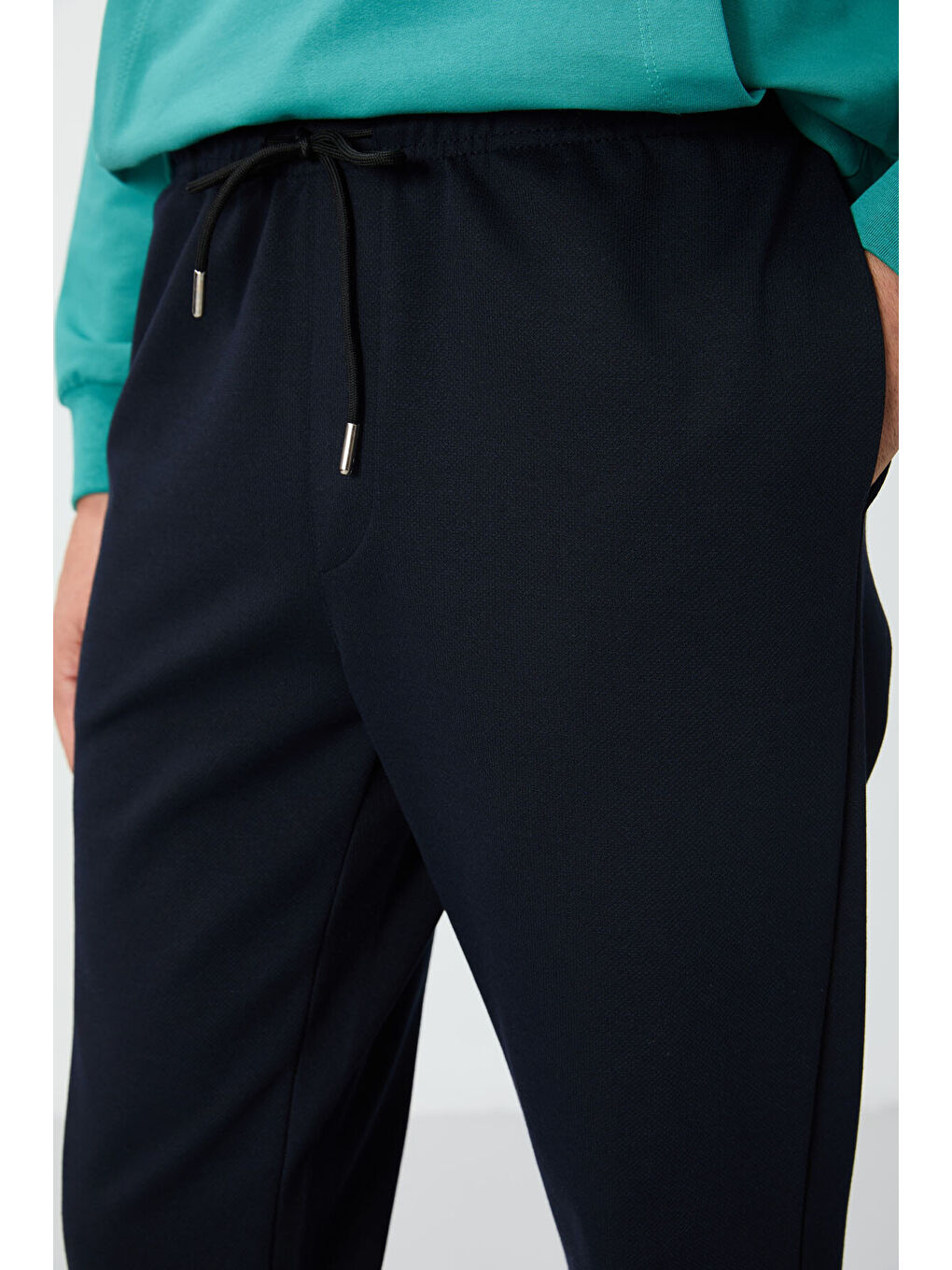 Lacivert Yüzeyi Dokulu Standart Fit Erkek Eşofman Alt - 82156-3