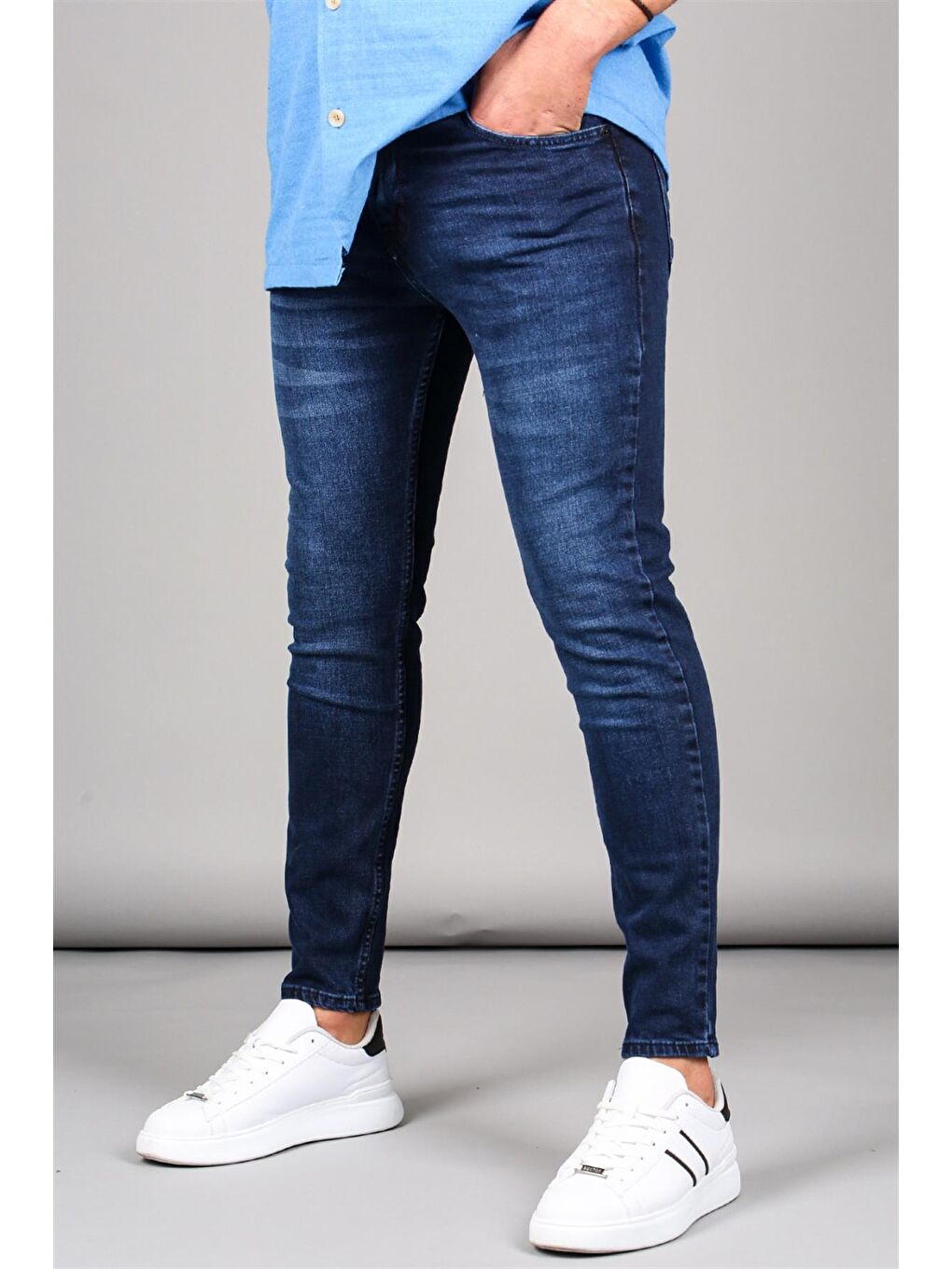 Madmext Mavi Slim Fit Erkek Jean Pantolon 6339 - 1