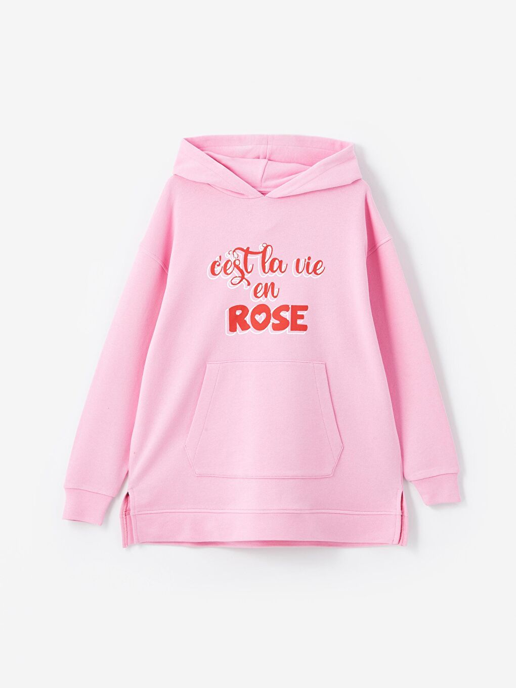 Dexia Pembe Campinas - Örme Baskı Detaylı Sweatshirt - Pembe Renk - 3