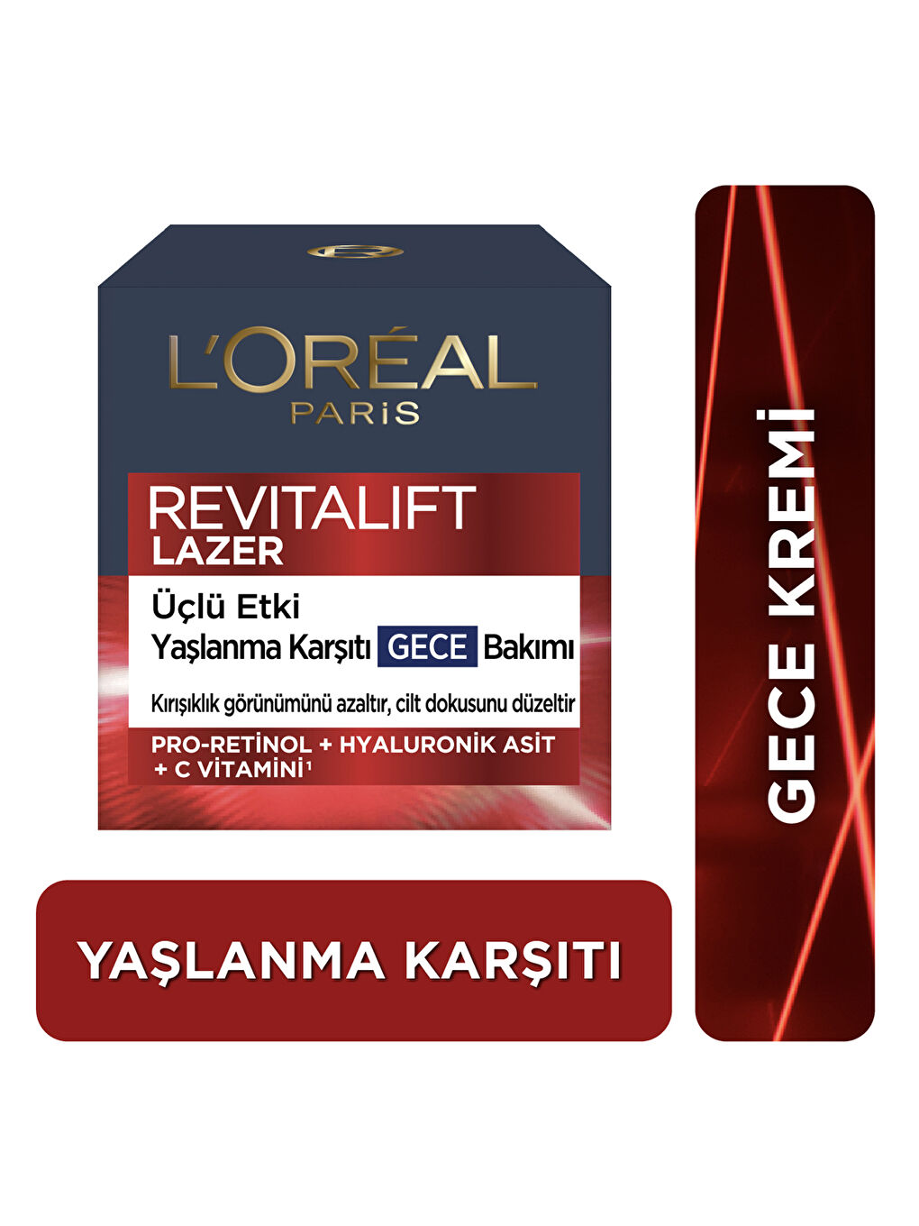 Revitalift Lazer X3 Yoğun Yaşlanma Karşıtı Gece Bakım Kremi (50 ml)-3