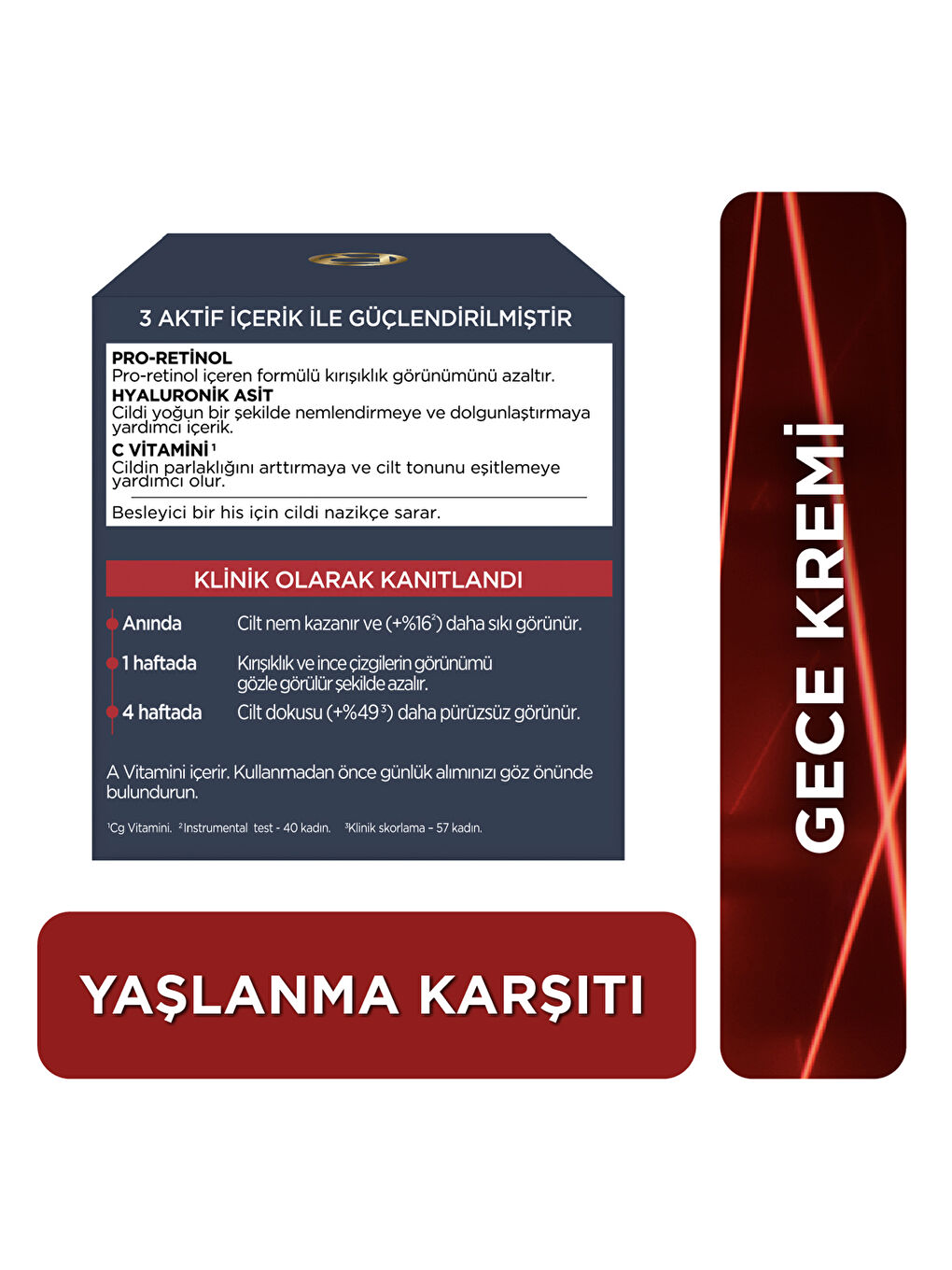 Revitalift Lazer X3 Yoğun Yaşlanma Karşıtı Gece Bakım Kremi (50 ml)-4