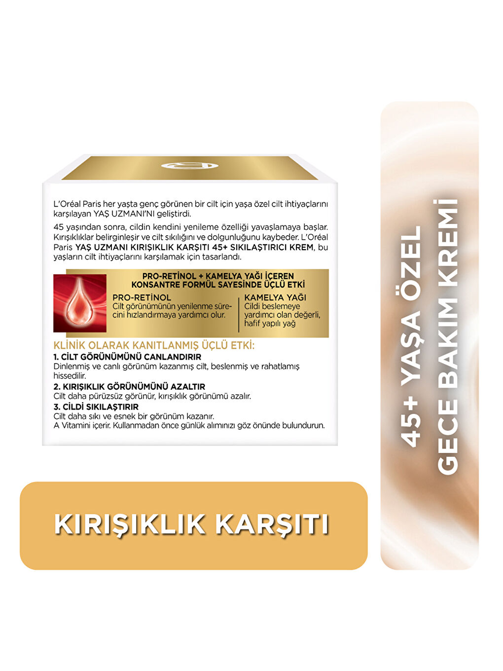 Yaş Uzmanı 45+ Kırışıklık Karşıtı Sıkılaştırıcı Gece Kremi-4