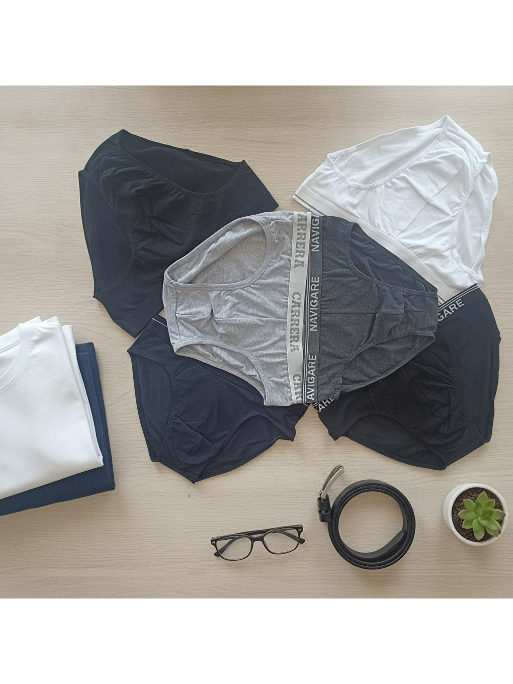 Siyah Erkek 6'lı Paket Karışık Renk Slip Bb2629-3