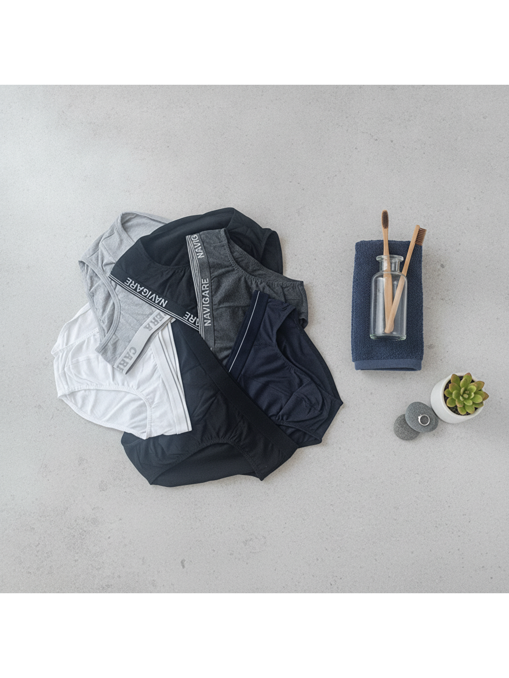 Siyah Erkek 6'lı Paket Karışık Renk Slip Bb2629-5