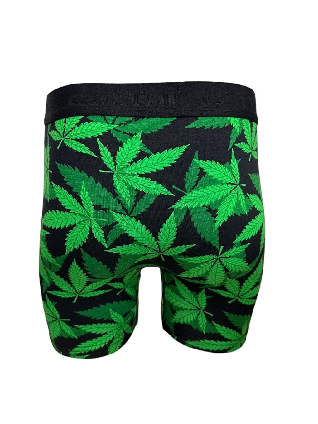 Siyah Erkek Yaprak Desen Boxer Şort 2'Li-2