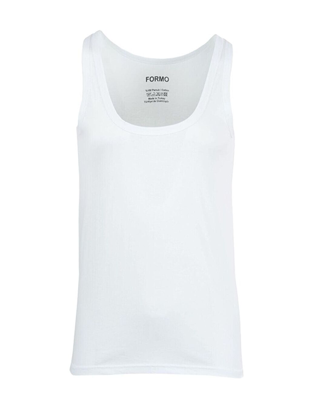 Beyaz 6'lı Erkek Pamuklu Havlu Bel Penye Rahat Kesim Düğmeli Boxer Penye Büyük Beden Atlet Takım-2