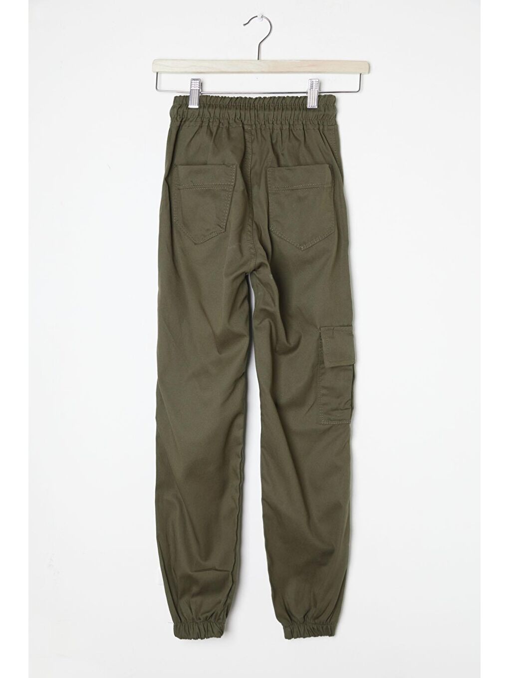 Haki Kargo Cepli Beli Lastikli Erkek ÇocukPantolon 16207-3