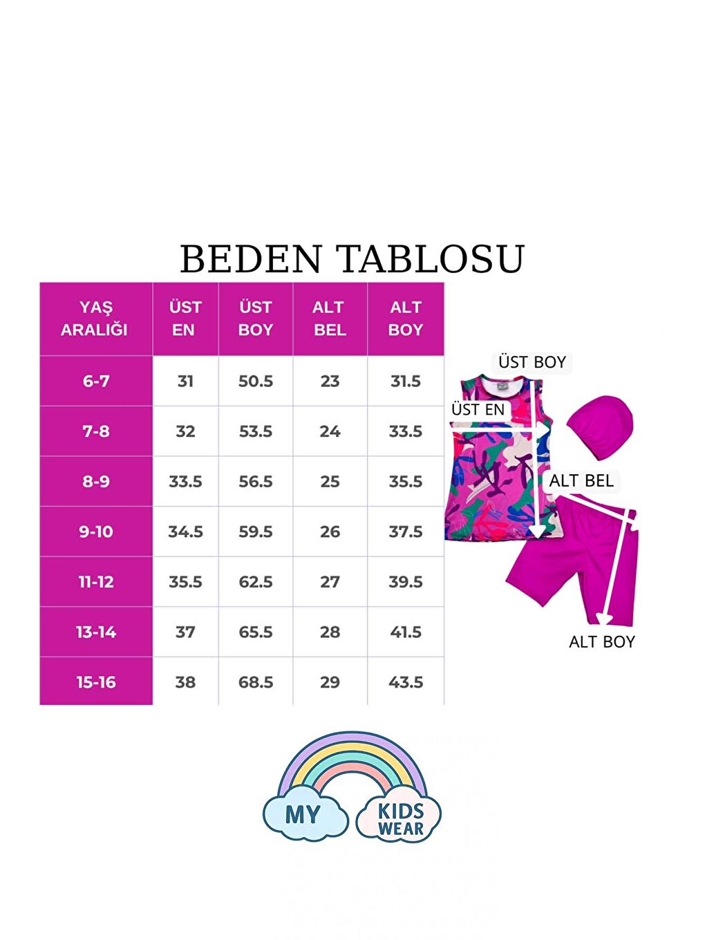 Pembe Üç Parça Kız Çocuk Kısa Şortlu Mayo-1