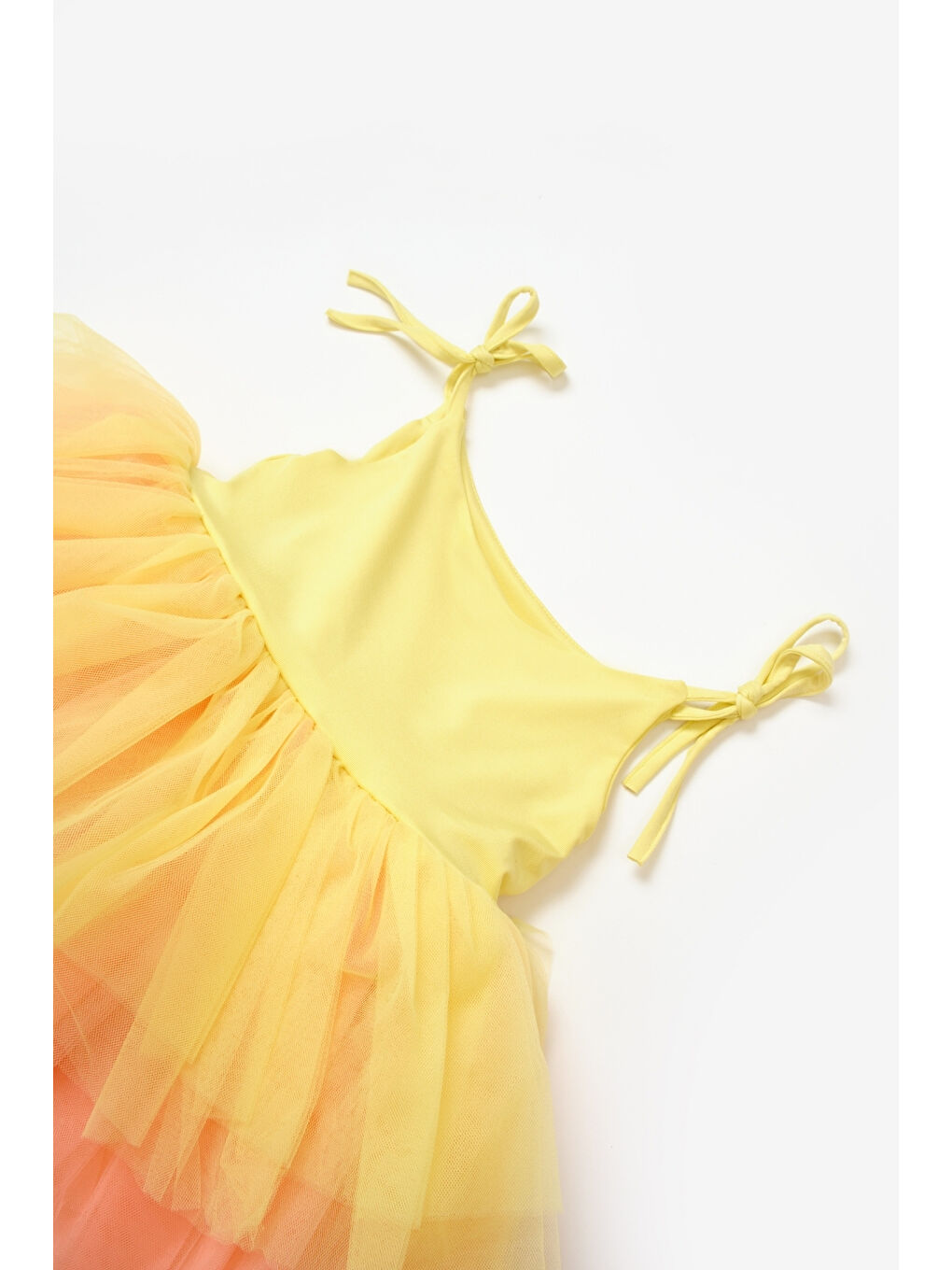 Sarı Tütü Etekli Askılı Kız Çocuk Balerin Elbise - Jade-4