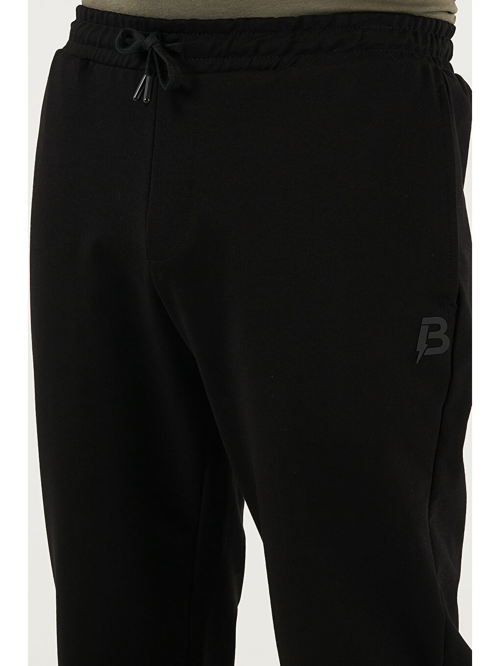 Siyah Regular Fit Normal Bel Düz Paça Eşofman Altı 5908050-5