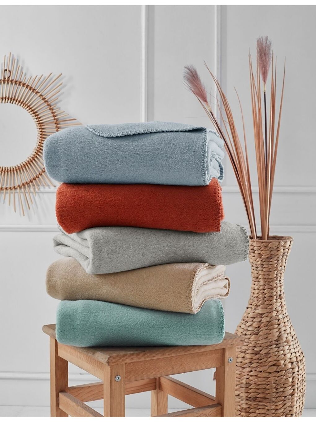 Yeşil Brighton Collection Pamuklu TV Battaniye 130x170 Mint-2