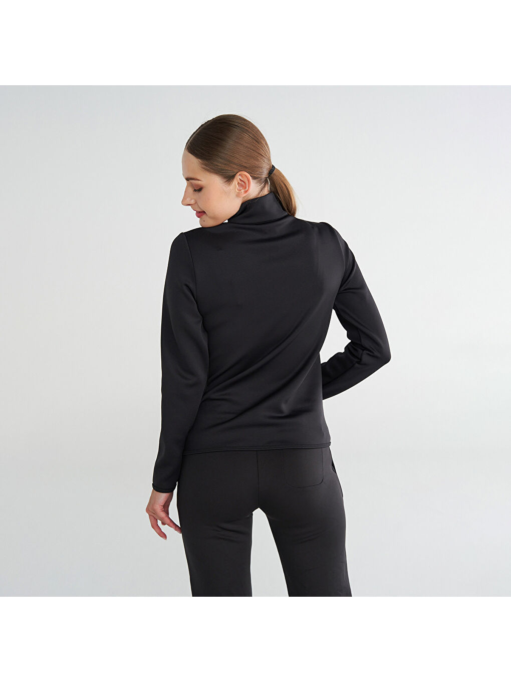 Bolton Kadın Siyah Dik Yaka Ceket-1