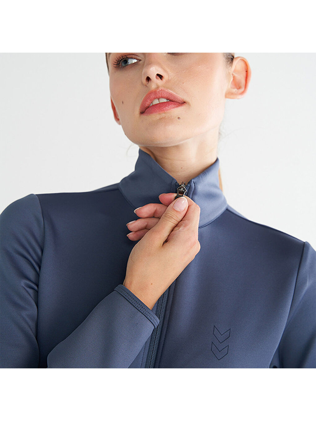 Bolton Kadın Mavi Dik Yaka Ceket-1