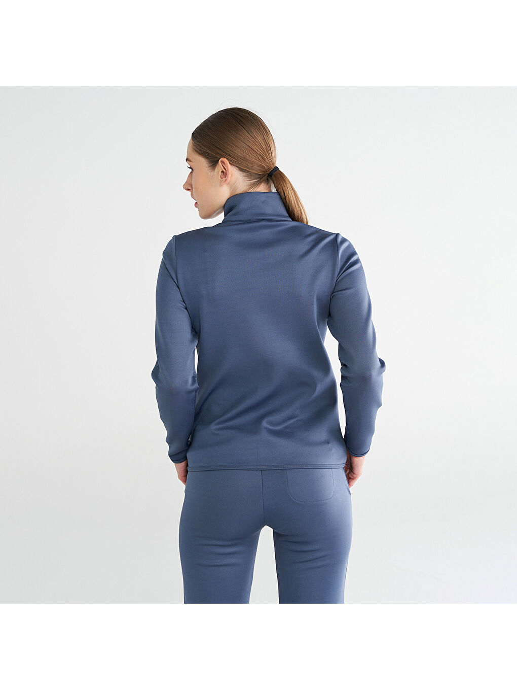 Bolton Kadın Mavi Dik Yaka Ceket-2